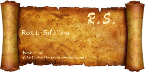 Rott Sára névjegykártya