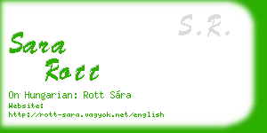 sara rott business card
